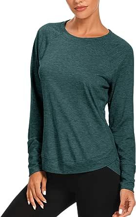 Muzniuer Womens Long Sleeve Workout Shirts-Long Sleeve Shirts for Women Yoga Sports Running Shirt Workout Top