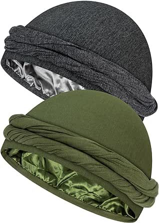 HONGTEYA 2-Pack Turban for Men