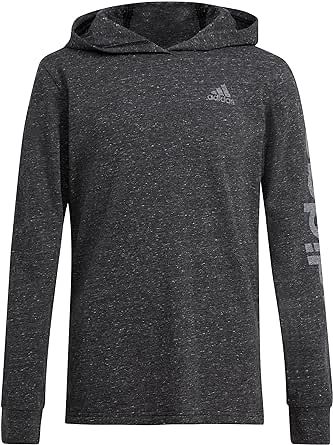 adidas Boys' Long Sleeve Cotton Bos Logo Hooded T-Shirt